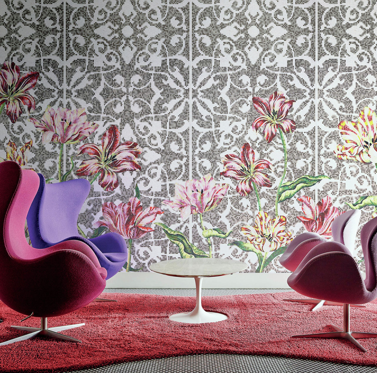 Bisazza mosaico tulips grey medium